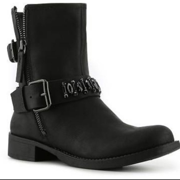 Nine West Shoes - Nine West Black Moto Boots Size 6.5